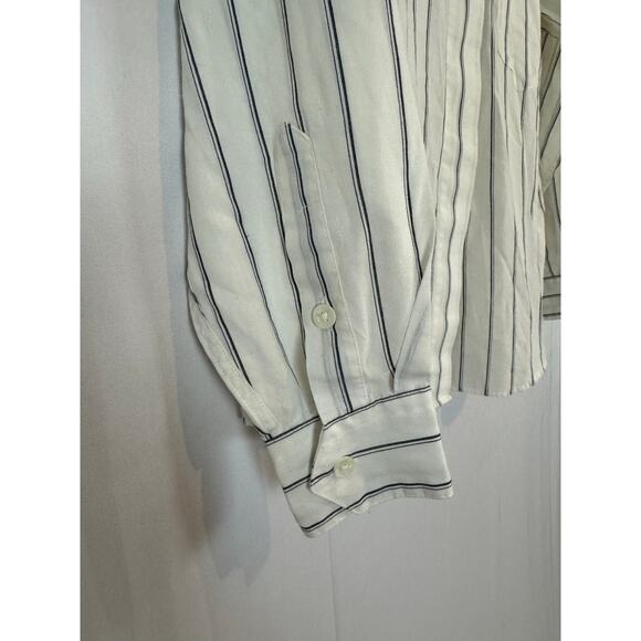 Barrie Pace Ltd. Striped Button-Up Shirt, Long Sleeve, Classic Fit, Size 4 Boho - Picture 4 of 5